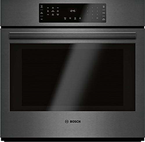 Bosch HBL8443UC 800 Series 30 Inch Black Stainless Steel Electric Single Wall Convection Oven (B ...