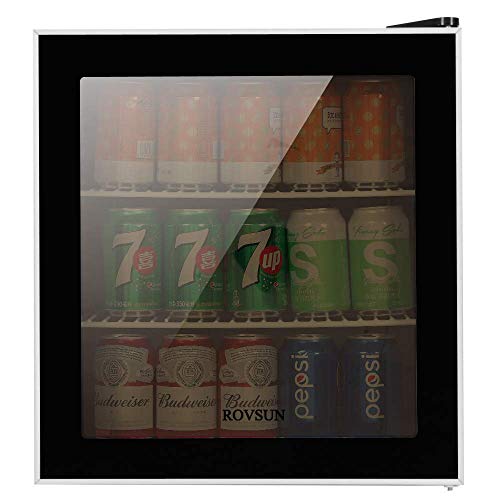ROVSUN Beverage Refrigerator Cooler, 60 Can Mini Fridge for Soda Beer Wine Water, Small Drink Di ...
