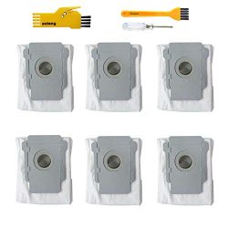 aoteng 6 Pack Replacement Disposal Bags for iRobot Roomba i7 i7+/Plus s9+/Plus E5 E6 Robot Vacuu ...