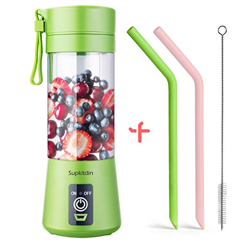 Supkitdin Portable Blender, Personal Mixer Fruit Rechargeable with USB, Mini Blender for Smoothi ...