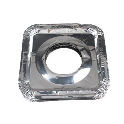 FASOTY Aluminum Foil Gas Stove Burner Liners 50pcs Stove Burner Covers Disposable Square Stove B ...