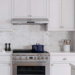 CAVALIERE 30″ Inch Under Cabinet Range Hood Stainless Steel Kitchen Exhaust Vent With 200  ...